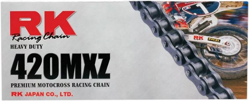 Kedja RK 420 MXZ 120 länkar clipslås utan O-ring natur