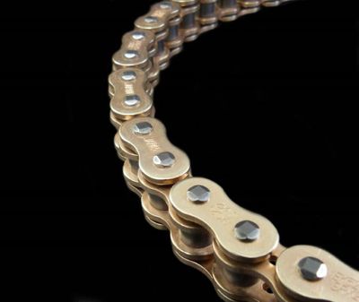 Kedja EK 520 SRX2 120 länkar nitlås X-ring guld stål
