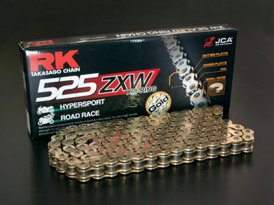 Drivkedja RK GB525ZXW 116 länkar guld/svart
