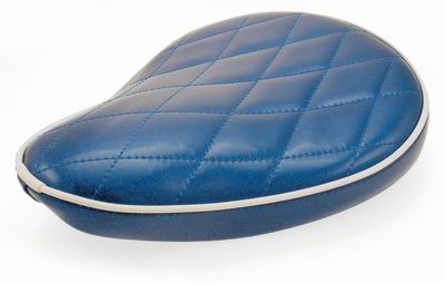Solo sadel Blue Metal Flake med vit rand, 12x9. Le Pera.