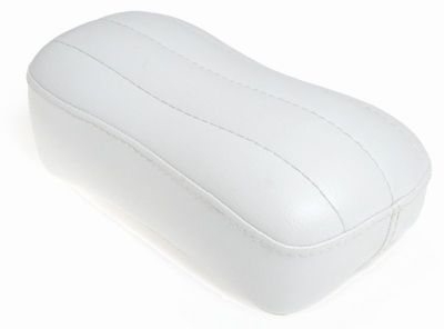 Sockerbit med Tuck and Roll konst läder, 10 1/2 X 5 3/4 vit