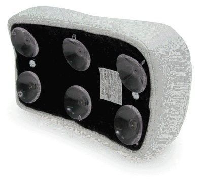 Sockerbit med Tuck and Roll konst läder, 10 1/2 X 5 3/4 vit