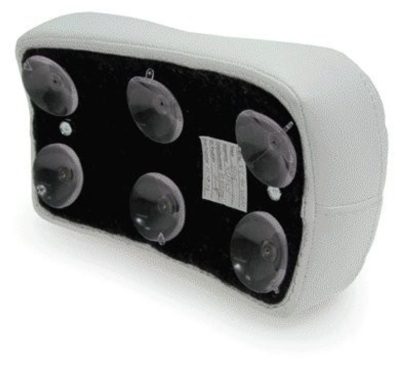 Sockerbit med Tuck and Roll konst läder, 10 1/2 X 5 3/4 vit