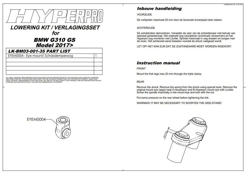 Fjäder bak Hyperpro Bmw G 310 GS ABS 17-24