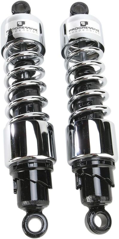 Stötdämpare Progressive Suspension 412 kraftig dubbel krom