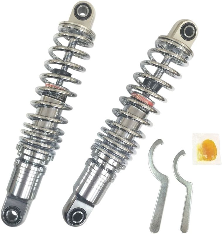 Stötdämpare Drag Specialties Ride-Height 11 justerbar krom Touring 85-upp, FXR 85-92
