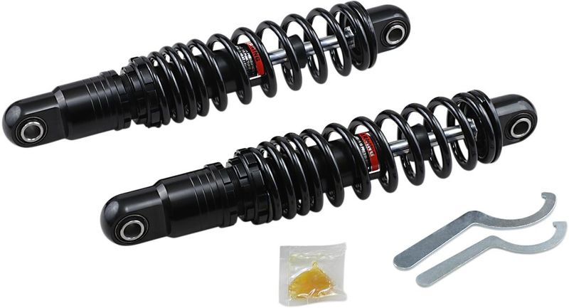 Stötdämpare Drag Specialties Ride-Height 11 justerbar krom Touring 85-upp, FXR 85-92
