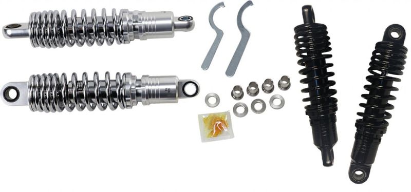 Stötdämpare Drag Specialties Ride-Height 11.5 justerbar Sportster 78-03, FXR 82-94