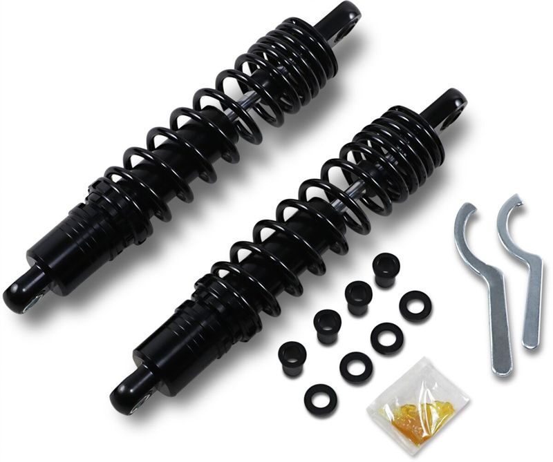Stötdämpare Drag Specialties Ride-Height 11.5 justerbar Sportster 78-03, FXR 82-94