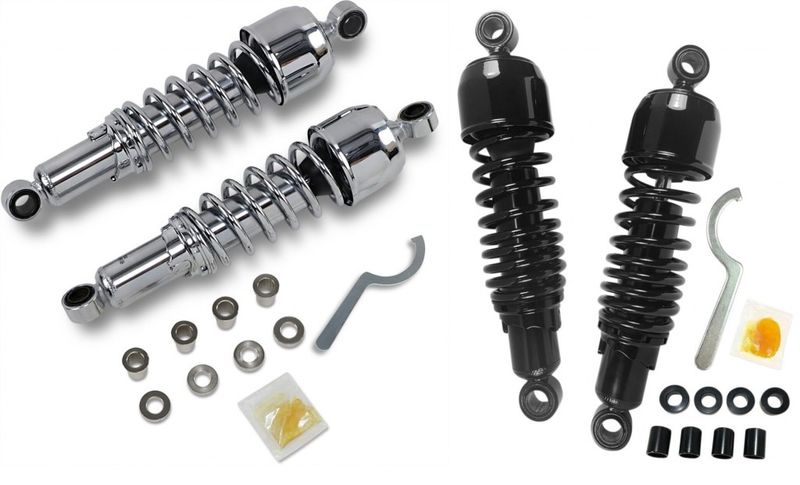 Stötdämpare Drag Specialties 11.5 krom Sportster 79-03, FXR 82-94