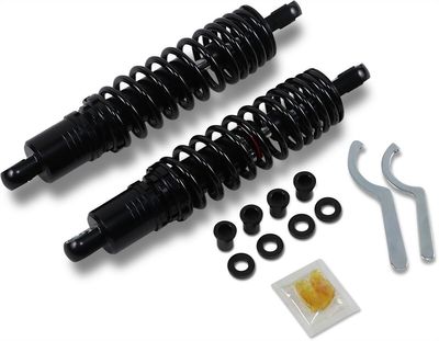Stötdämpare Drag Specialties Ride-Height 12.5 justerbar krom Sportster 79-03, FXR 82-94
