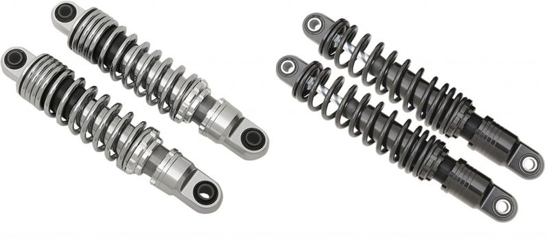 Stötdämpare Drag Specialties Ride-Height Absorbers 11 280 justerbar krom Dyna 91-17