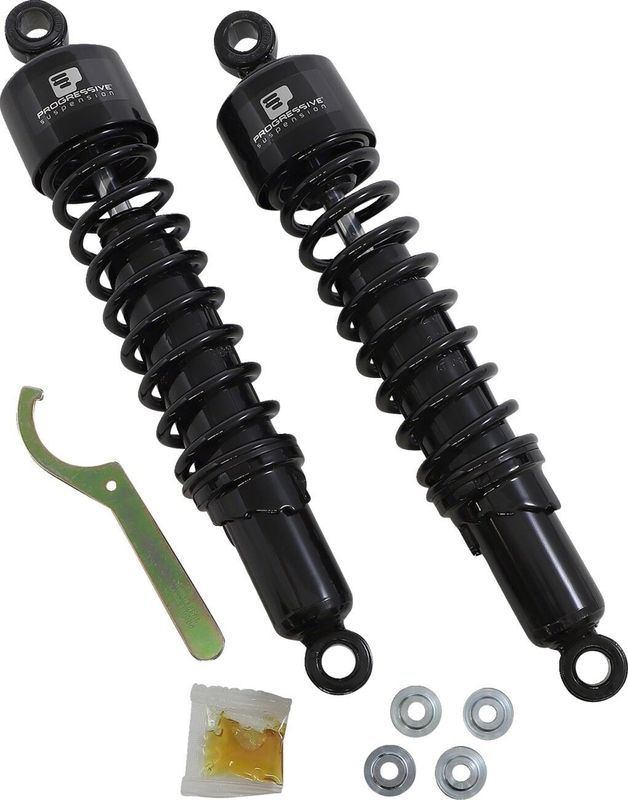 Stötdämpare Progressive Suspension PS 412 14.25 svart Triumph T100 Bonneville 16-21 m.fl.