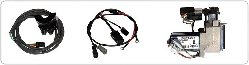 Luftfjädring Legend Suspension Air-A justerbar svart V-Rod 04-17