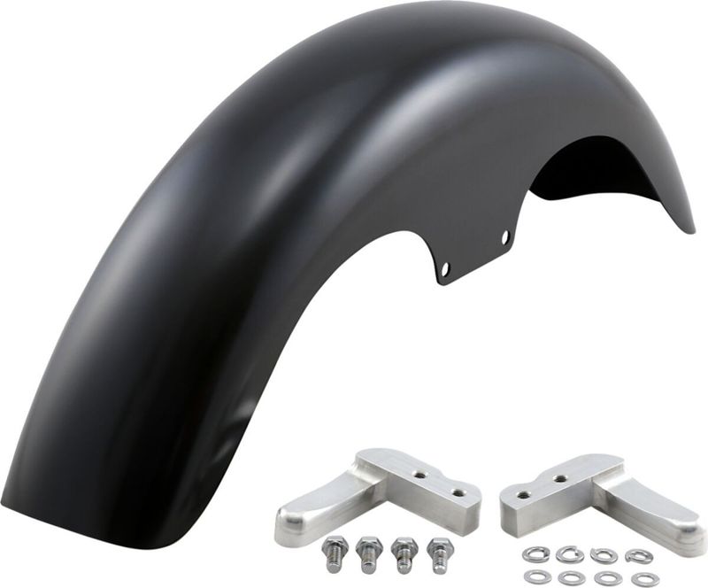 Framskärm Klock Werks Hugger Blocks Klub obehandlad Dyna 06-17, Softail 18-upp