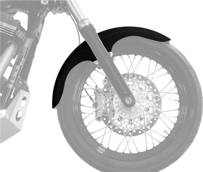 Framskärm Klock Werks Hugger Blocks Klub obehandlad Dyna 06-17, Softail 18-upp