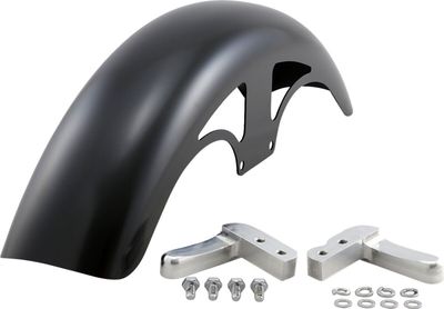 Framskärm Klock Werks Hugger Blocks P-tom obehandlad Dyna 06-17, Softail 18-upp