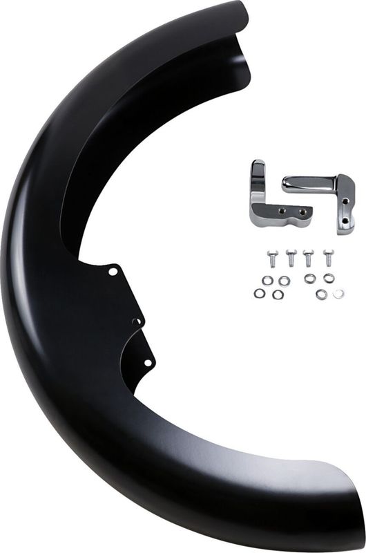 Framskärm Klock Werks Hugger Blocks Wrapper Dyna 06-17, Softail 18-upp krom