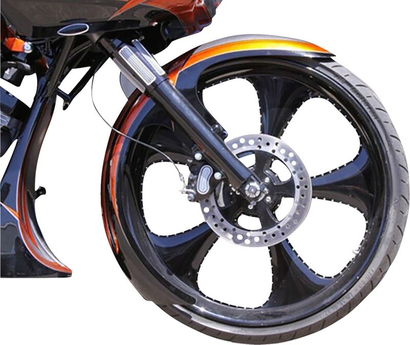 Skärm Paul Yaffe DEI 21" 23" 26" stål svart Touring 74-13, FXR 86-92