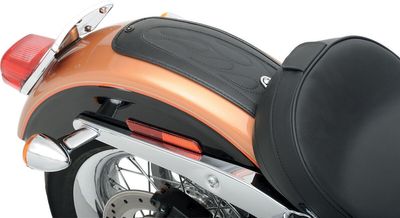 Täcklapp bakskärm Drag Specialties flame vinyl svart Dyna 06-17, Softail 00-17