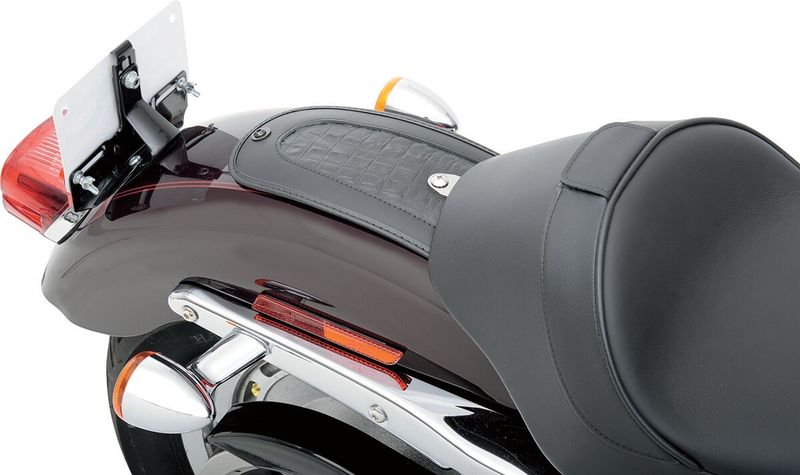 Täcklapp bakskärm Drag Specialties gator läder svart Sportster 04-22