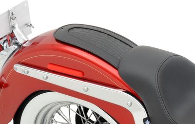 Täcklapp bakskärm Drag Specialties gator vinyl svart Softail 00-13