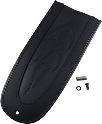Täcklapp bakskärm Drag Specialties flame vinyl svart Softail 00-13