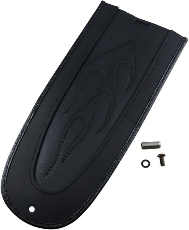 Täcklapp bakskärm Drag Specialties flame vinyl svart Softail 00-13