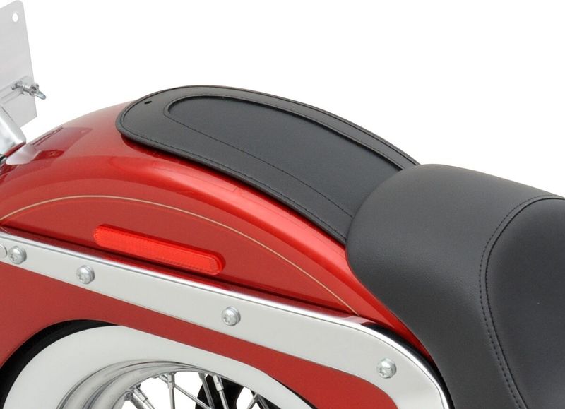 Täcklapp bakskärm Drag Specialties slät vinyl svart H-D 84-05