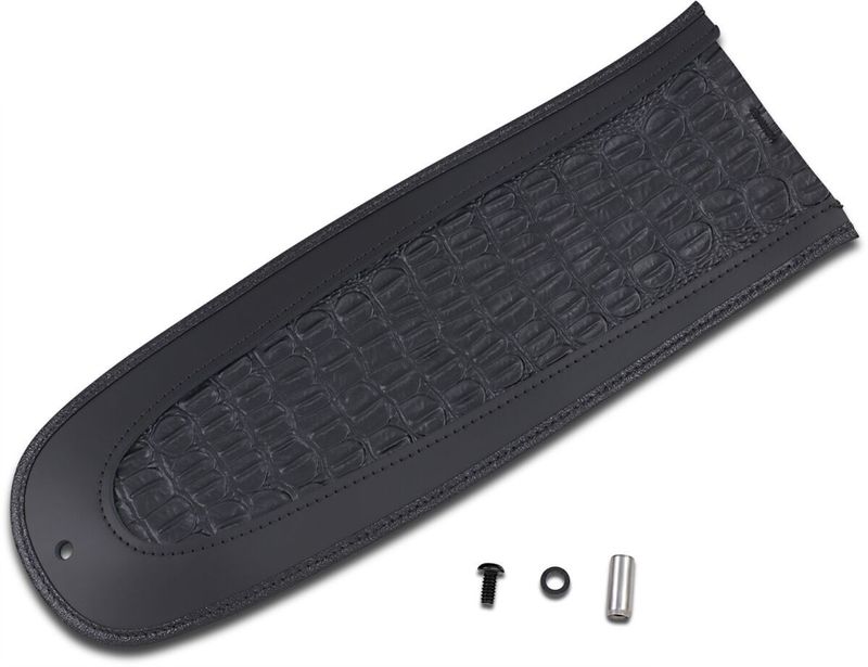 Skärm Drag Specialties läder svart H-D 84-05