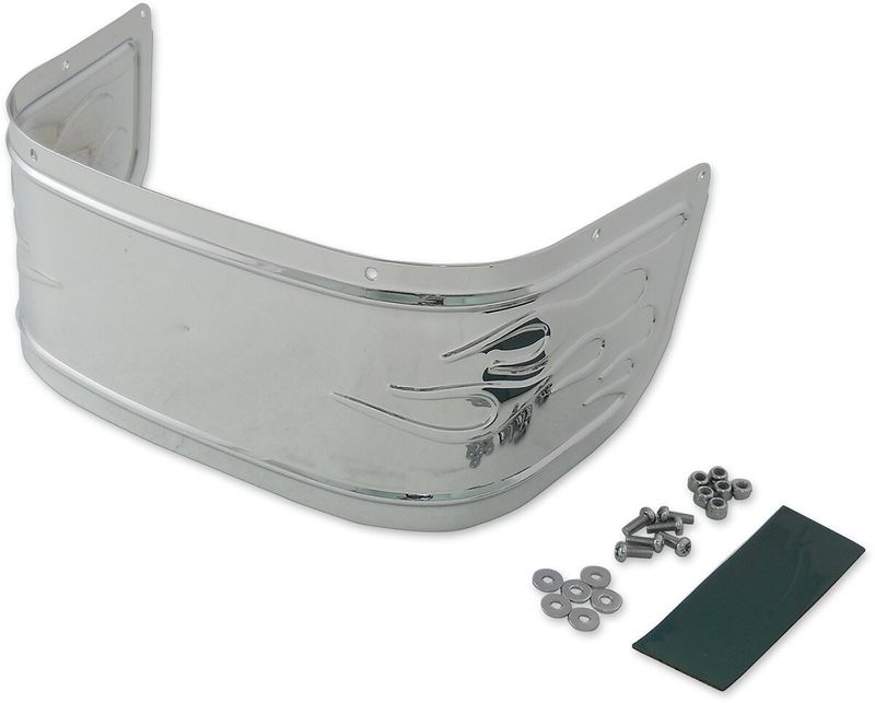 Framskärm Drag Specialties flame krom Touring 14-24, Trike 14-21