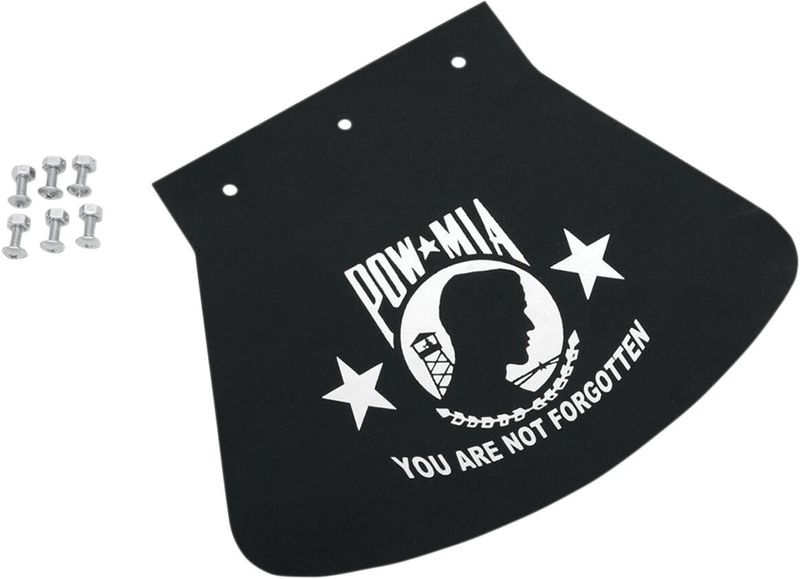 Stänkskydd stort Drag Specialties POW-MIA gummi vit