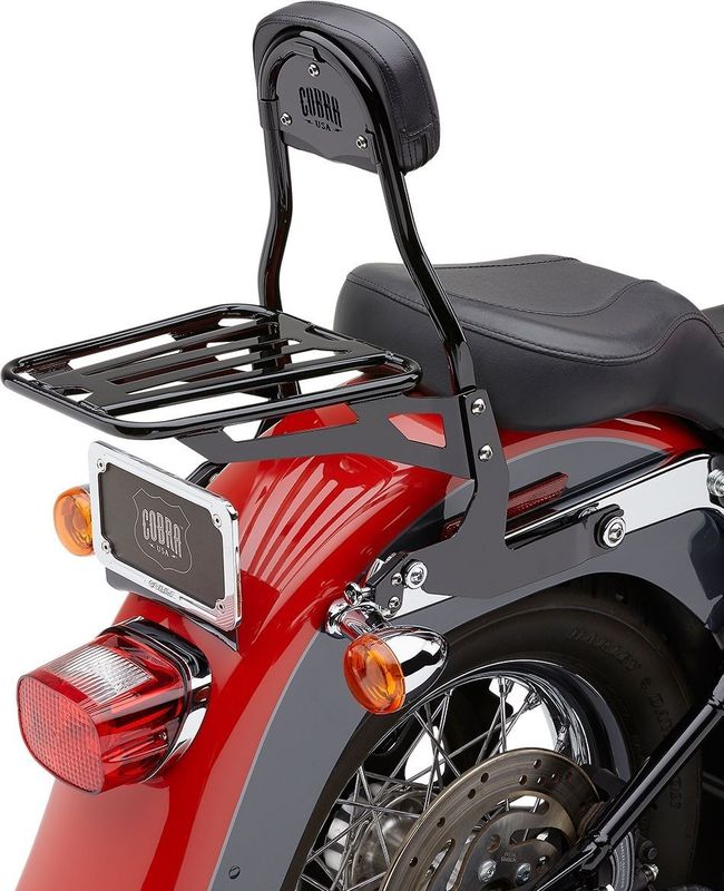 Ryggstöd Cobra Detachable Detch Softail 00-17 svart