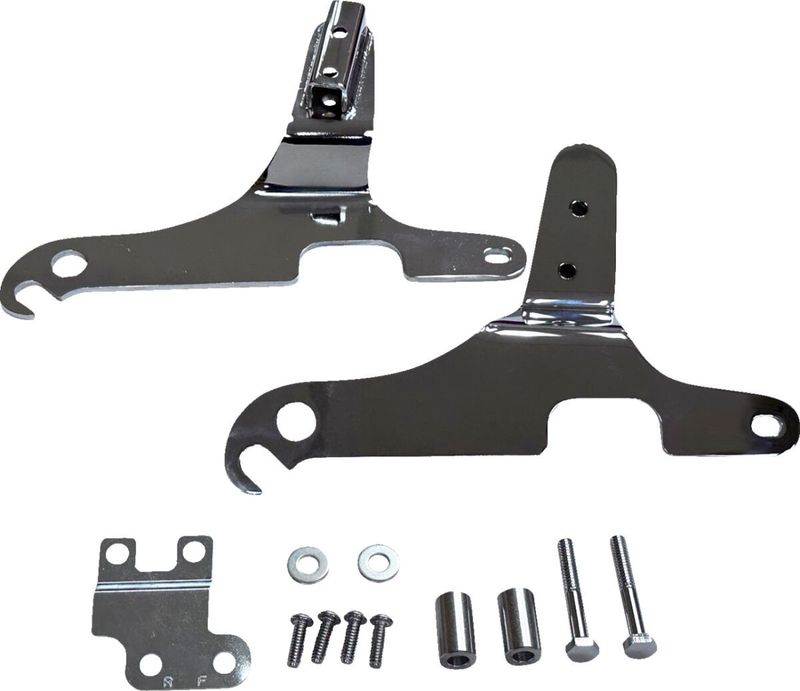Sidoplattor sissybar Drag Specialties krom Touring 99-08