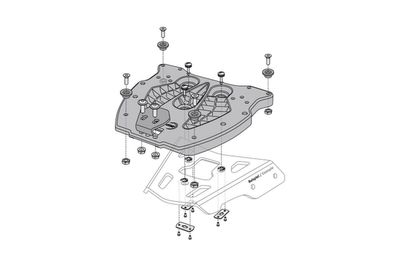 Platta adapter SW-Motech ALU-RACK Adpt svart