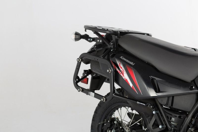 Sidoväskhållare SW-Motech EVO svart förstärkt Kawasaki KLR650
