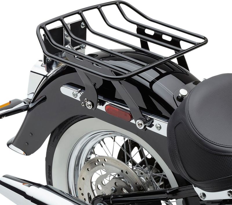 Pakethållare Cobra Ass Detachable Wrap Around svart Softail 18-upp