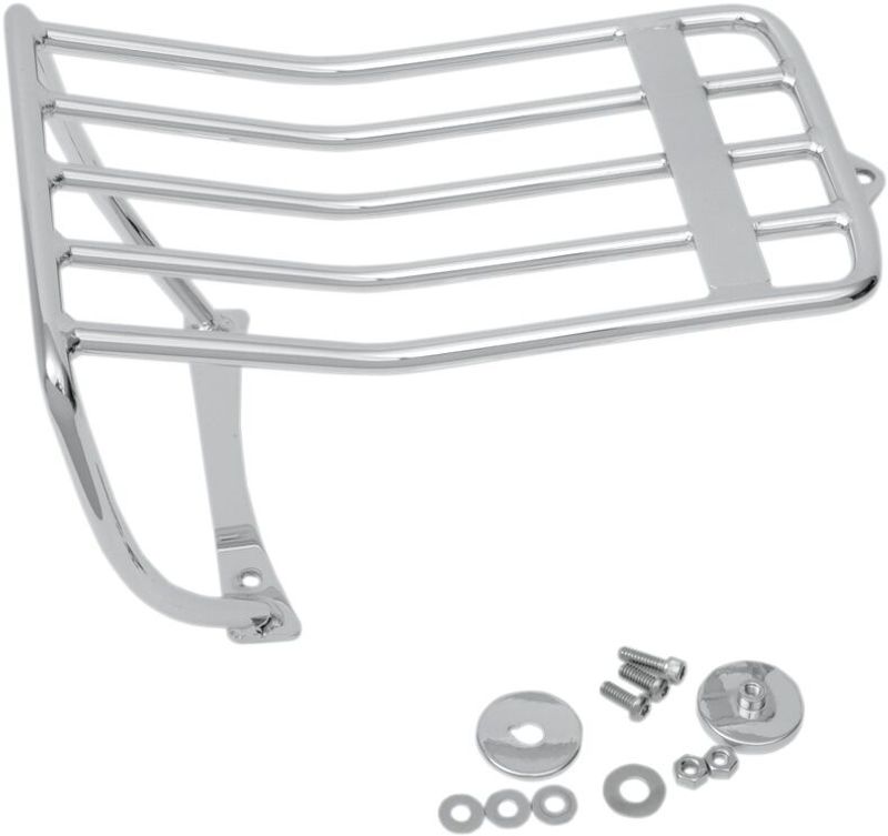 Pakethållare skärm Drag Specialties Bobtail krom Softail 06-10