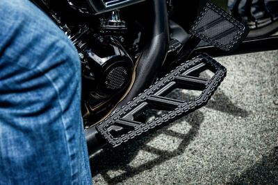 Bromspedal Kuryakyn Riot satin H-D 86-upp