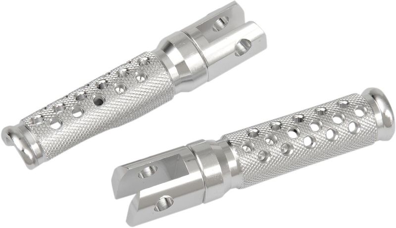 Fotpinnar Emgo Slash-Cut silver Honda 87-07