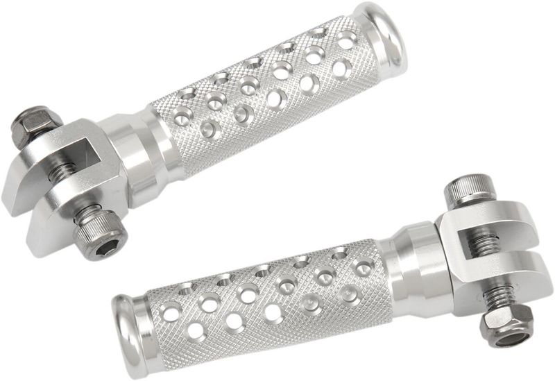 Fotpinnar Emgo Slash-Cut silver Yamaha 89-06