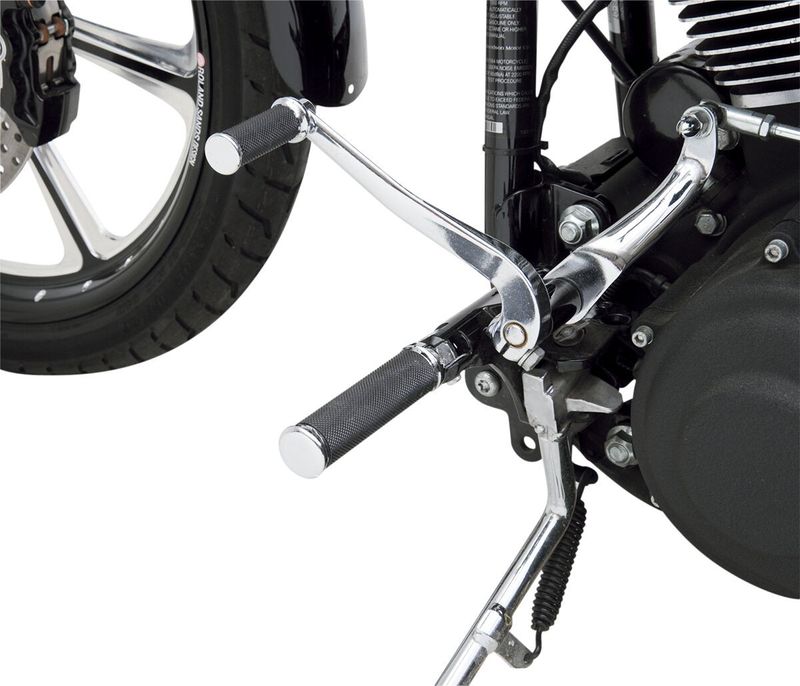 Fotpinnar Drag Specialties Hotop krom gummi