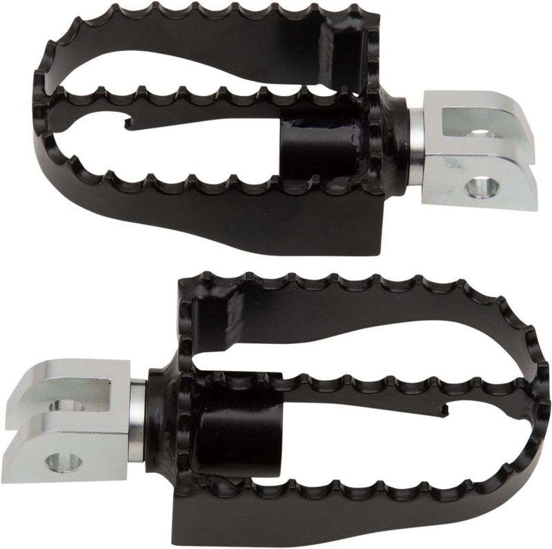 Fotpinnar Burly MX svart Softail with rider foot pegs