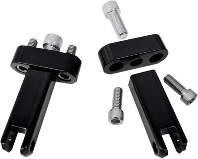 Fästsats fotpinne passagerare Drag Specialties svart Touring 93-22