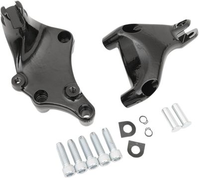 Monteringssats fotpinne Drag Specialties svart Sportster 14-22