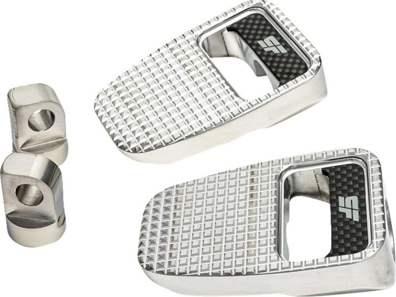 Fotpinnar Slyfox polerade Touring, Dyna, Sportster