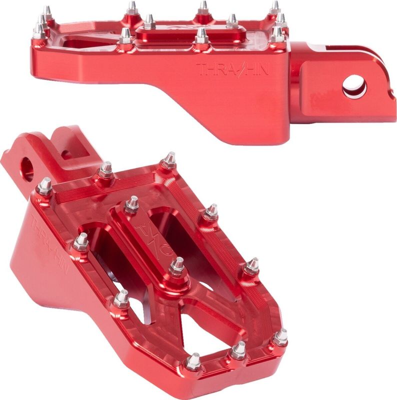 Fotpinnar Thrashin Supply Aggressor Front Softail 18-upp röd