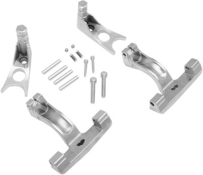 Monteringssats fotplatta Drag Specialties passagerare krom Softail 01-14