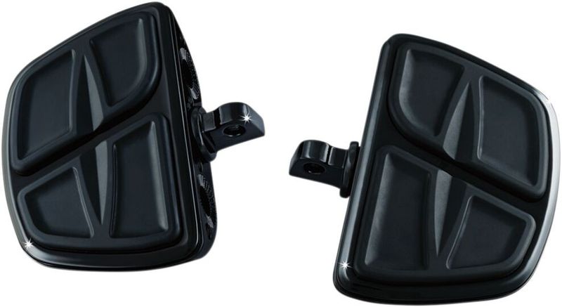 Fotplatta Kuryakyn Kinetic Mini Boards med fäste blank svart