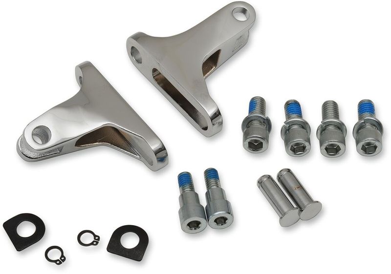 Monteringssats fotpinne Drag Specialties kort passagerare Touring 93-24 krom